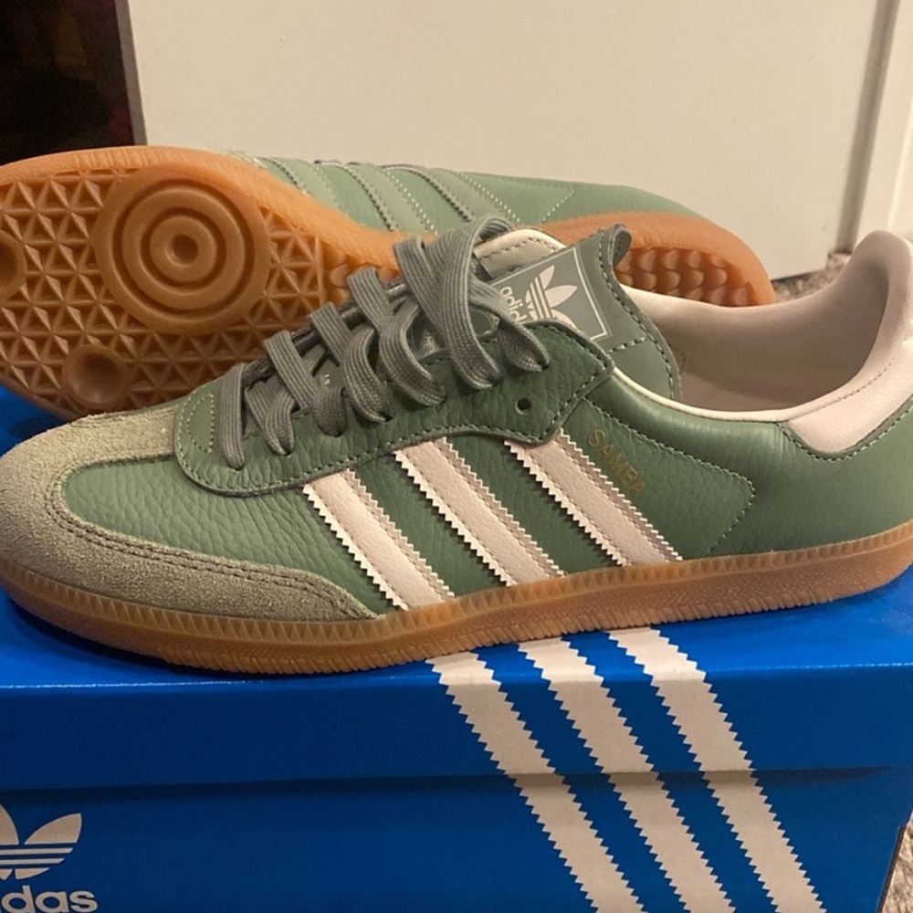 Women’s Adidas Samba OG Silver Green Gum